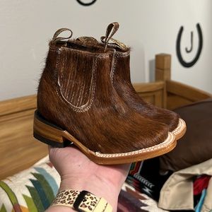 Cowhide toddler boots